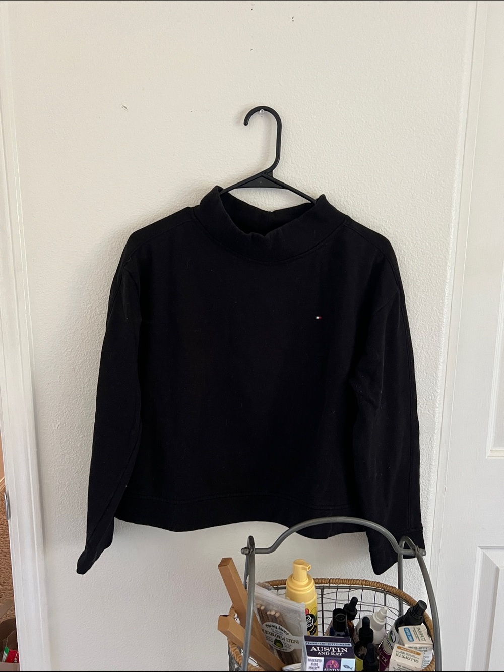 Tommy Hilfiger Black Mock Neck Sweater